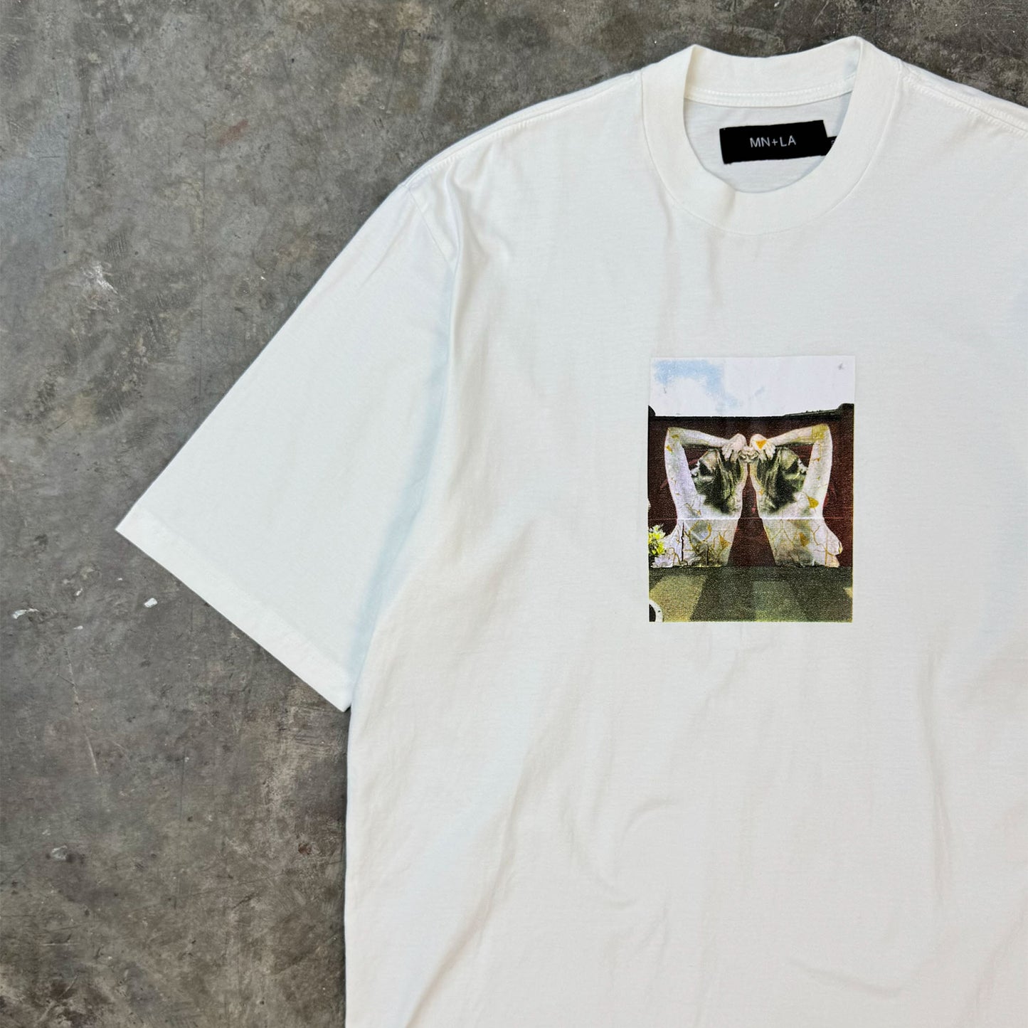 "TWIN" TEE IN WHITE