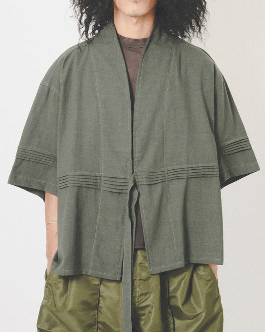"MONARCH" S/S DRAPE IN FERN