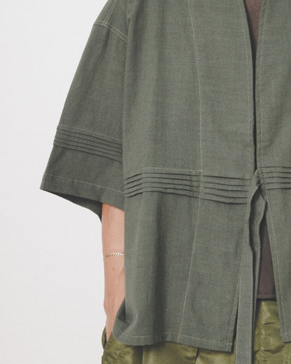 "MONARCH" S/S DRAPE IN FERN