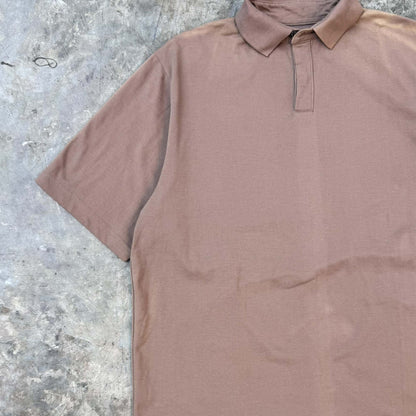 "CLUB" S/S POLO SHIRT IN MAUVE