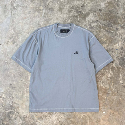 M+ MOCK NECK TEE IN GLACIER