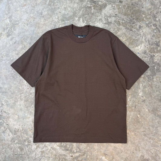MOCK NECK TEE IN WOOD