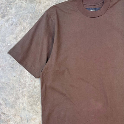 MOCK NECK TEE IN WOOD