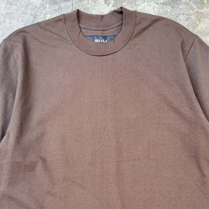MOCK NECK TEE IN WOOD