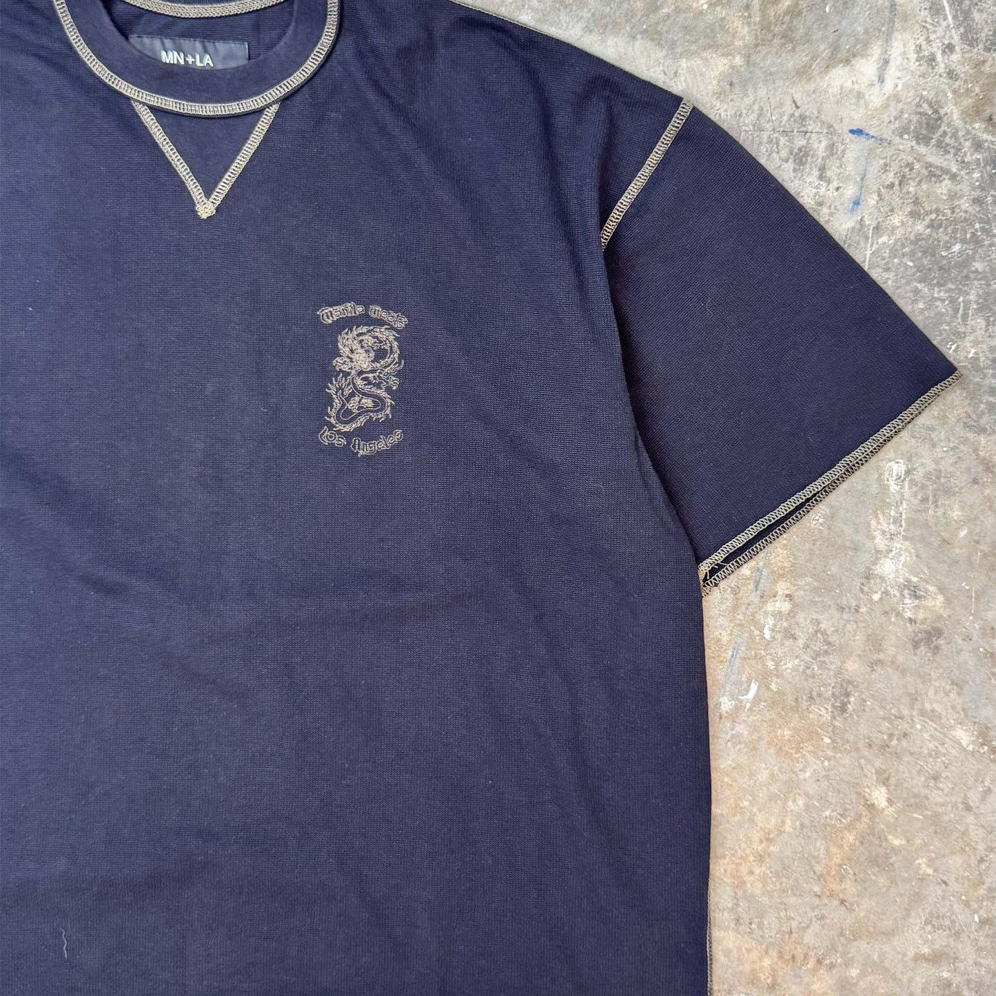 "YEAR OF THE DRAGON" MILITIA BOX TEE IN ANTHRACITE