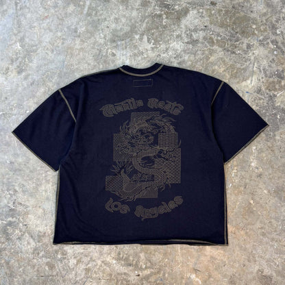 "YEAR OF THE DRAGON" MILITIA BOX TEE IN ANTHRACITE