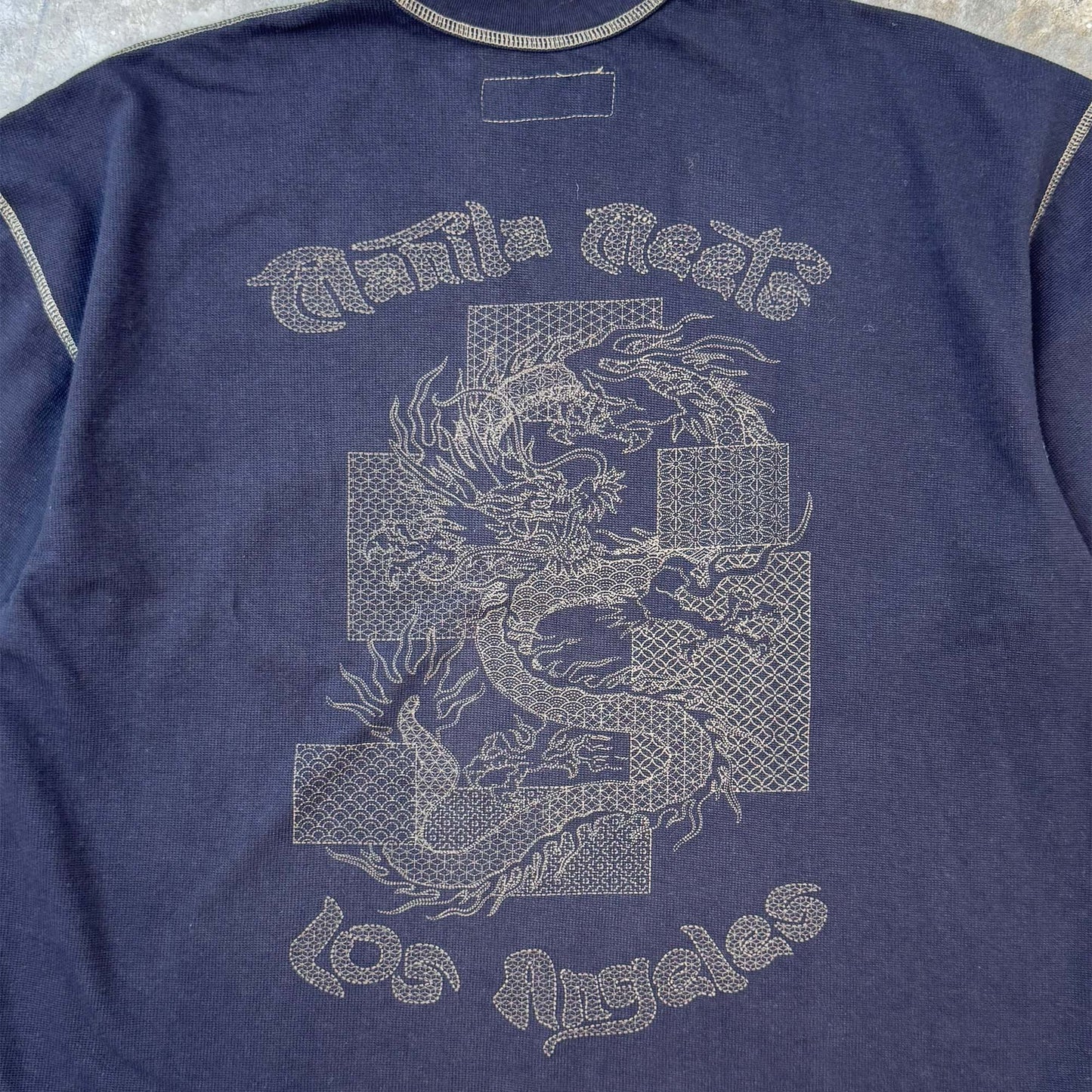 "YEAR OF THE DRAGON" MILITIA BOX TEE IN ANTHRACITE