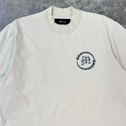 "CROP CIRCLES" MOCK NECK TEE V3 IN OAT
