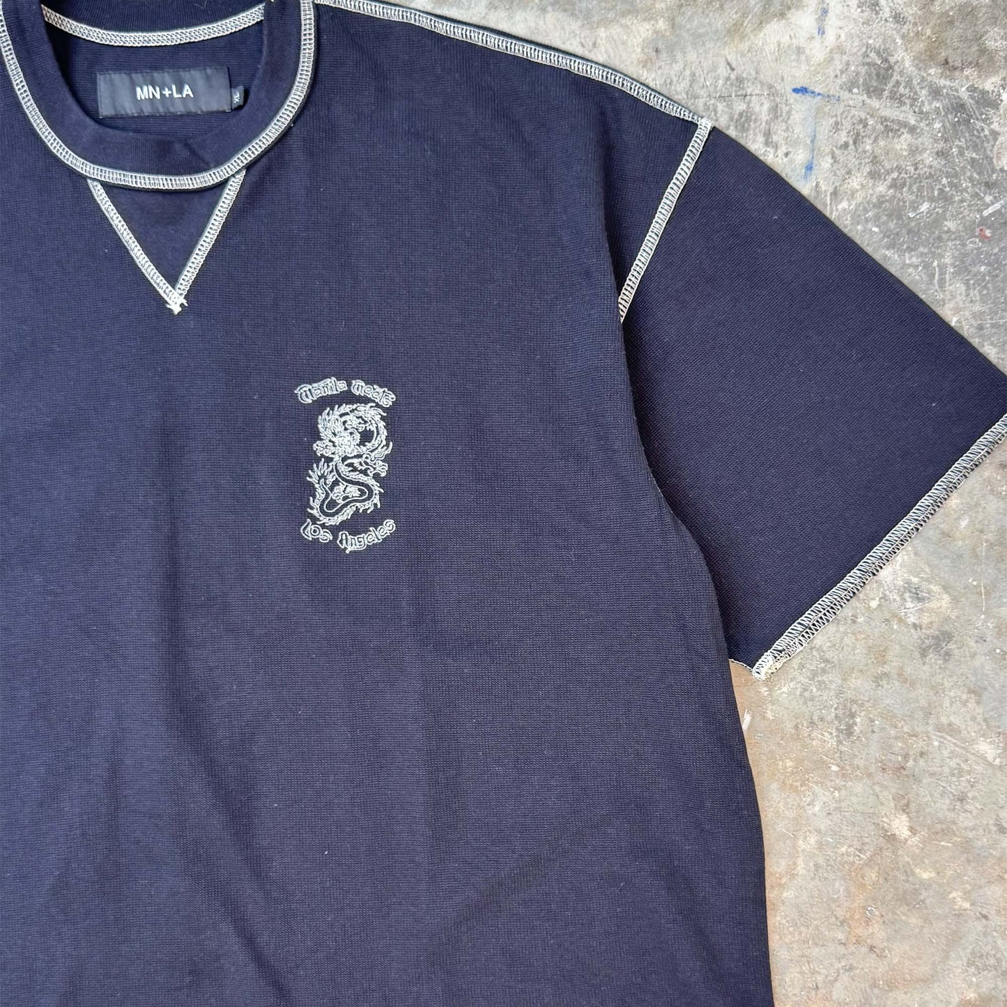 "YEAR OF THE DRAGON" MILITIA BOX TEE IN BLACK BONE