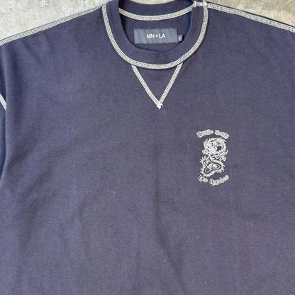"YEAR OF THE DRAGON" MILITIA BOX TEE IN BLACK BONE
