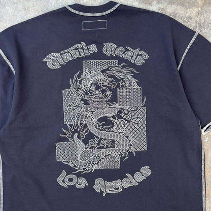 "YEAR OF THE DRAGON" MILITIA BOX TEE IN BLACK BONE