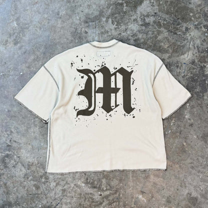 “M’$ SPECK V2” WAFFLE TEE IN OAT