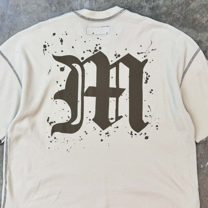 “M’$ SPECK V2” WAFFLE TEE IN OAT