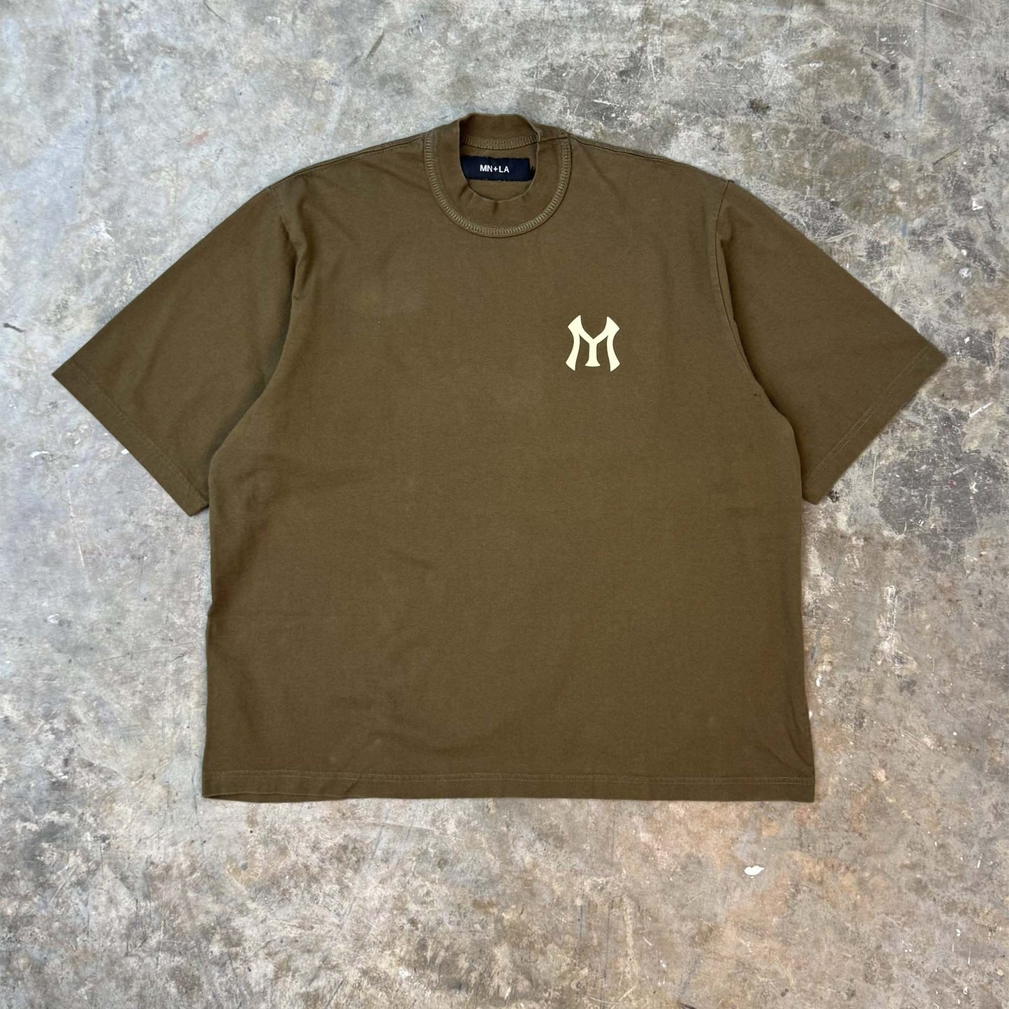 "HITTER" V2 MOCK NECK TEE IN OLIVE
