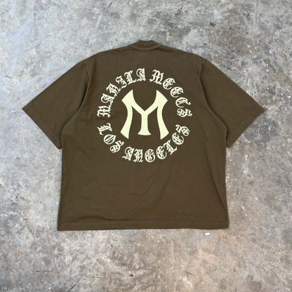 "HITTER" V2 MOCK NECK TEE IN OLIVE