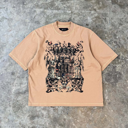 "M"$ DYNASTY" TEE IN WHEAT