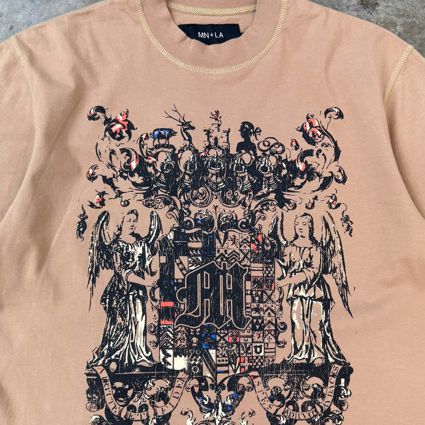 "M"$ DYNASTY" TEE IN WHEAT
