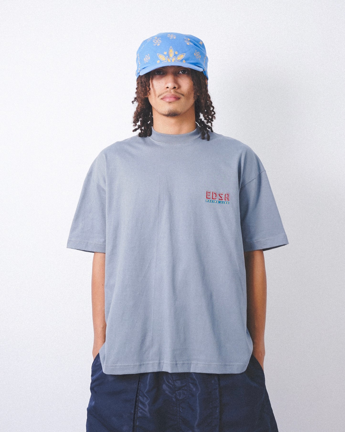 "EDSA RACING CLUB" TEE IN GLACIER