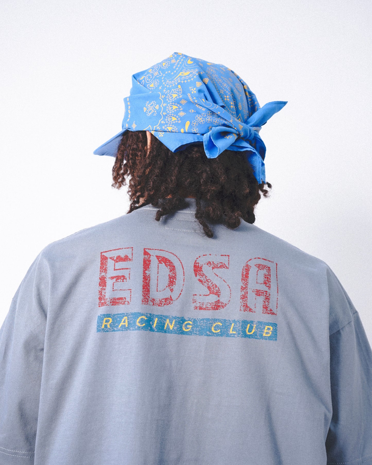 "EDSA RACING CLUB" TEE IN GLACIER