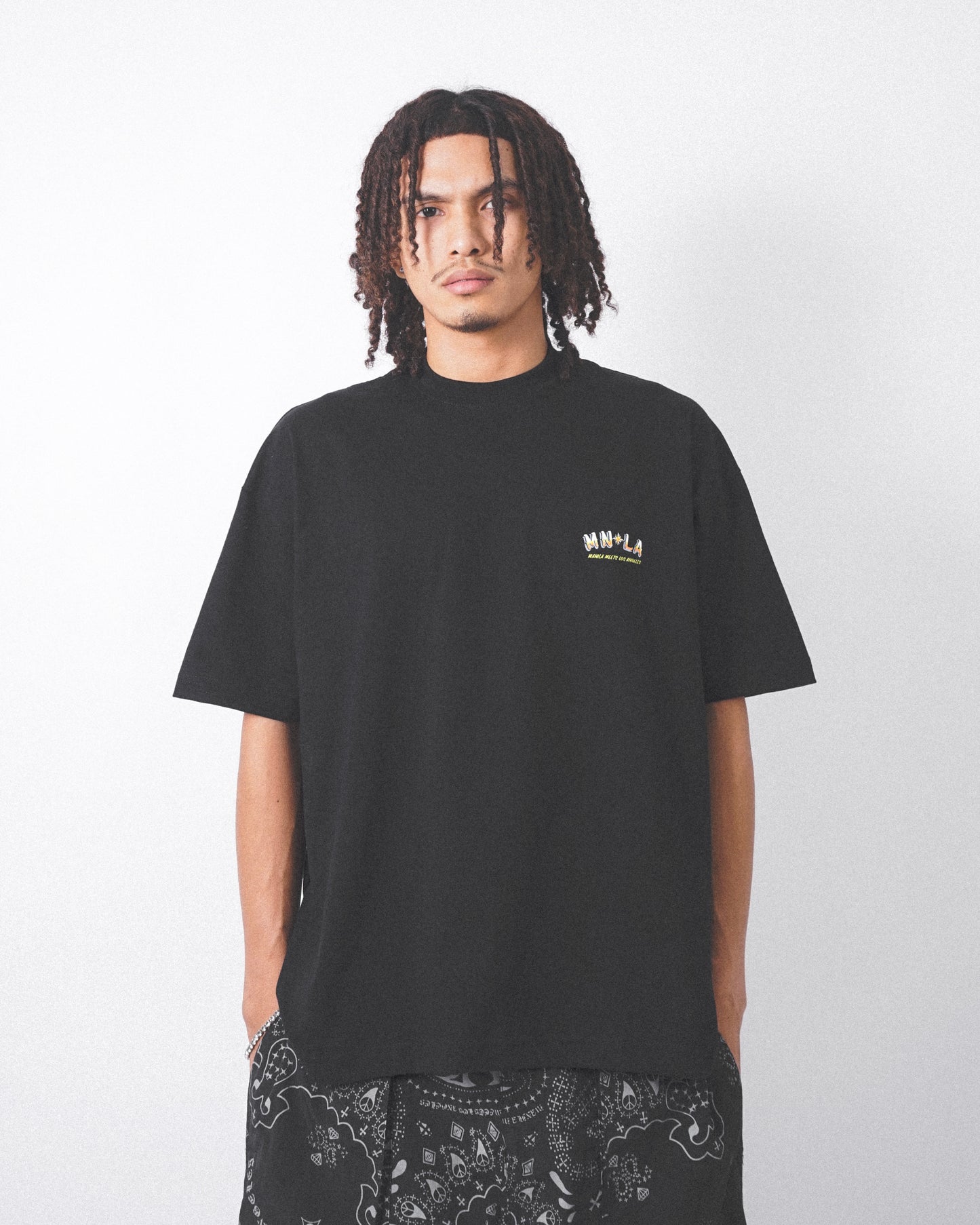 "GOLDEN COAST" TEE IN ANTHRACITE