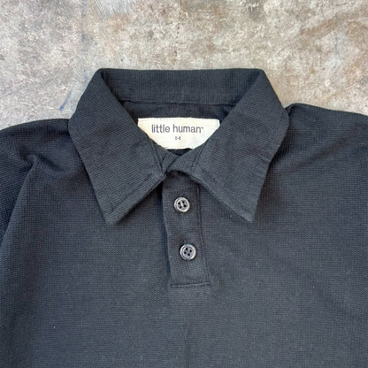LITTLE HUMAN™ S/S POLO SHIRT IN ANTHRACITE