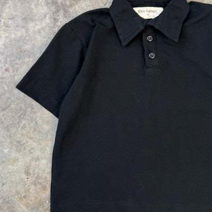 LITTLE HUMAN™ S/S POLO SHIRT IN ANTHRACITE