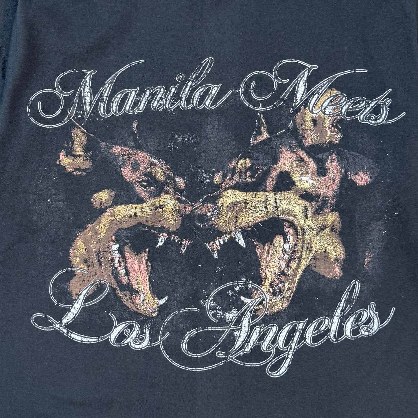 "BRAWLERS" TEE IN CAVIAR