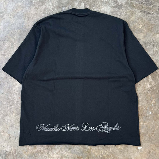 "BRAWLERS" TEE IN CAVIAR