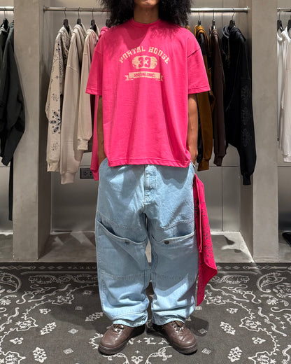 "PORTAL HOUSE 33" ULTRA HEAVY TEE IN STATIC PINK