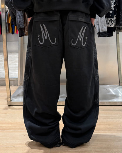 "IRON CROSS" PHAT PANTS IN CAVIAR