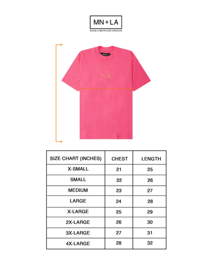 "IN MY ROOM" ULTRA HEAVY TEE IN STATIC PINK