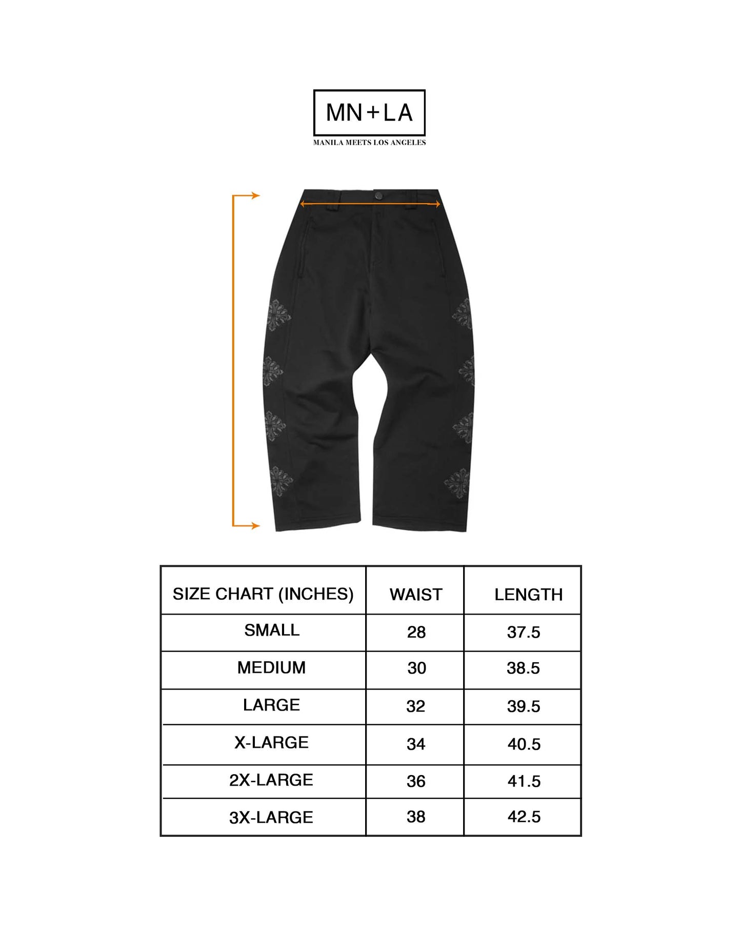 "IRON CROSS" PHAT PANTS IN CAVIAR