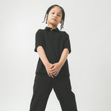 LITTLE HUMAN™ S/S POLO SHIRT IN ANTHRACITE