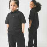 LITTLE HUMAN™ S/S POLO SHIRT IN ANTHRACITE