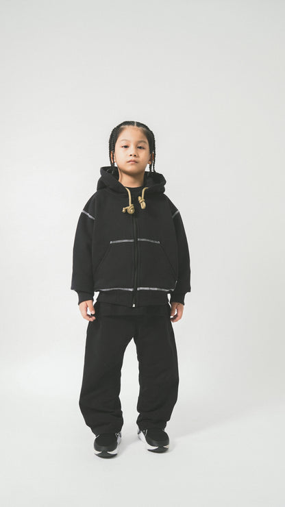 LITTLE HUMAN™ ZIP HOODIE IN ANTHRACITE