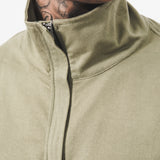 QUARTER ZIP L/S TEE IN OLIVE