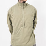 QUARTER ZIP L/S TEE IN OLIVE