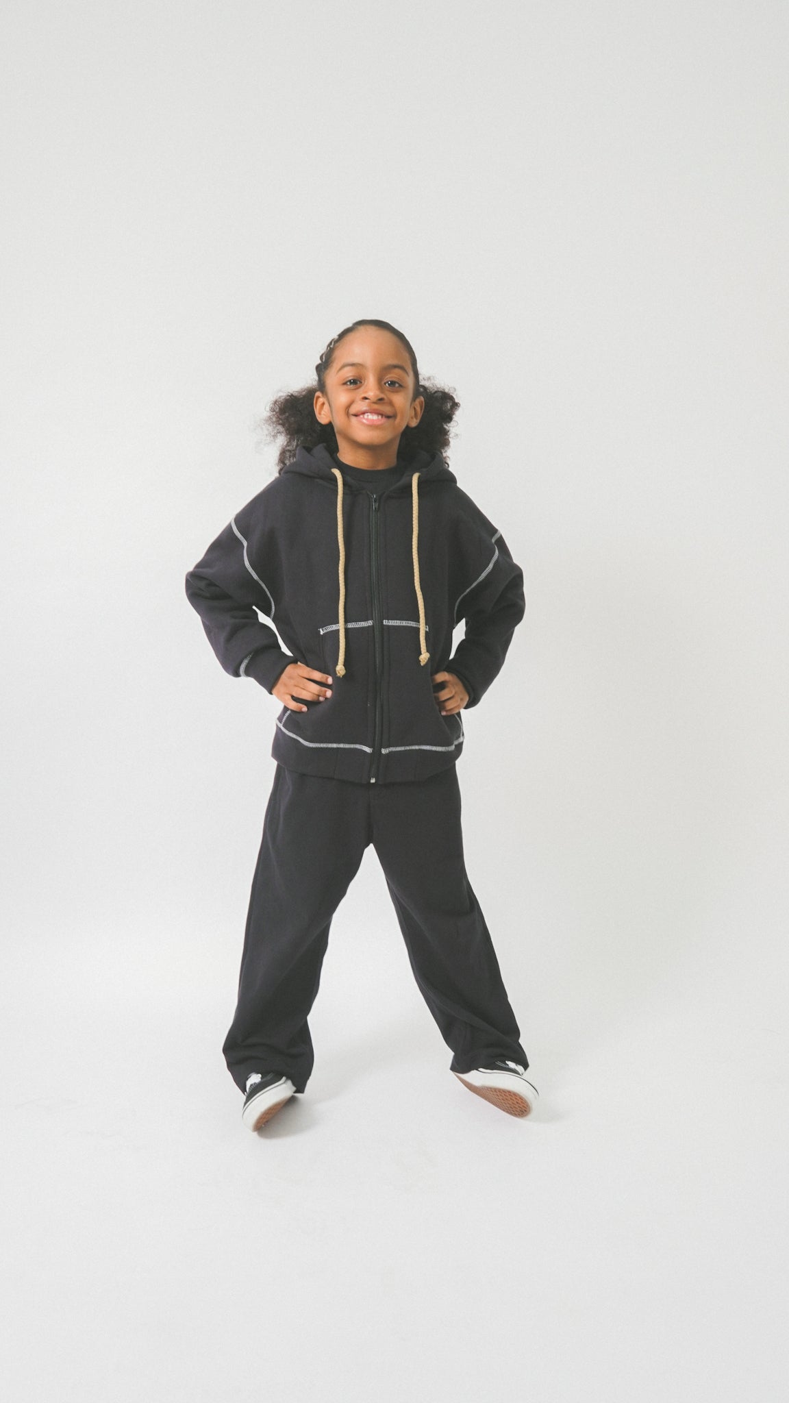 LITTLE HUMAN™ WAFFLE PANTS IN ANTHRACITE