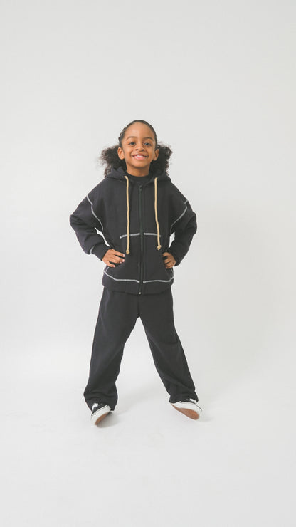 LITTLE HUMAN™ WAFFLE PANTS IN ANTHRACITE