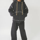 LITTLE HUMAN™ WAFFLE PANTS IN ANTHRACITE