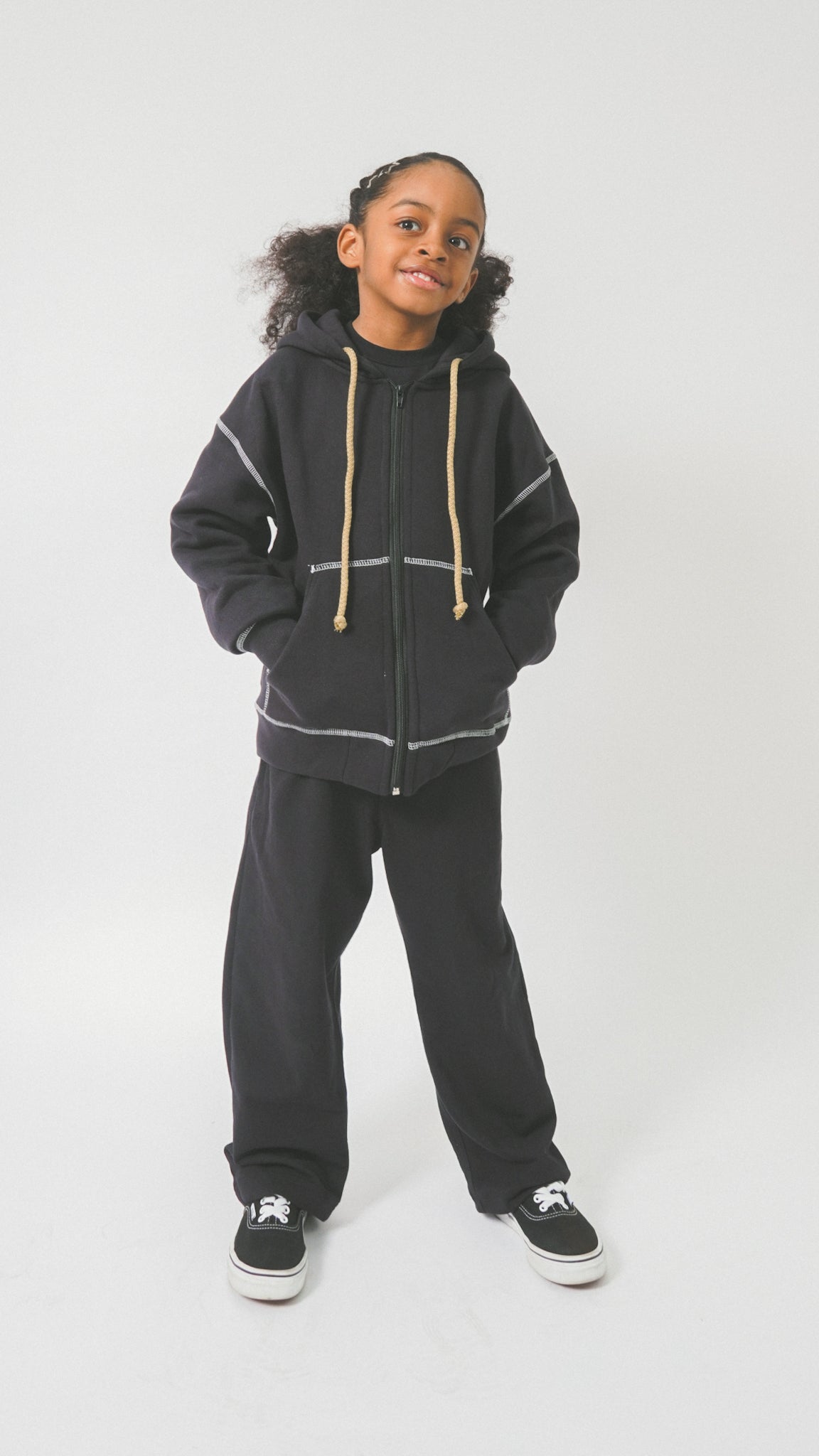 LITTLE HUMAN™ WAFFLE PANTS IN ANTHRACITE