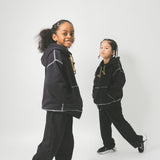 LITTLE HUMAN™ WAFFLE PANTS IN ANTHRACITE