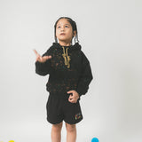 "CRAYONS" LITTLE HUMAN™ SWEATSHORTS IN ANTHRACITE