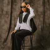 LITTLE HUMAN™ TOWEL WIDE PANTS IN ANTHRACITE