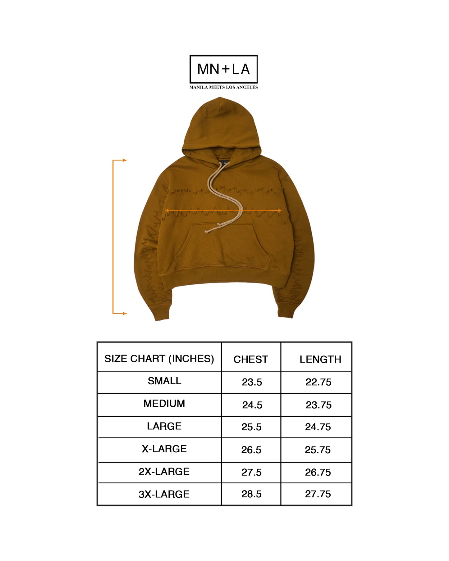 JURASSIC HOODIE IN RUST