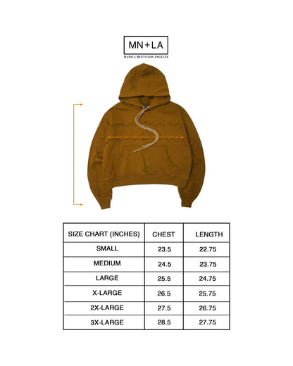 JURASSIC HOODIE IN RUST