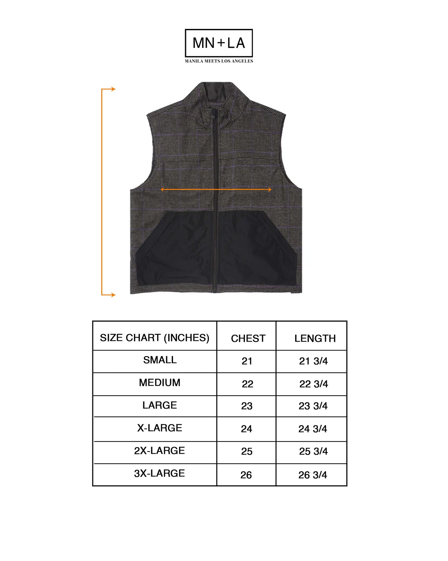 LAKESIDE VEST IN PIGEON PLAID