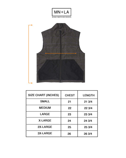 LAKESIDE VEST IN PIGEON PLAID