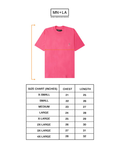 "LIMBO" ULTRA HEAVY TEE IN STATIC PINK