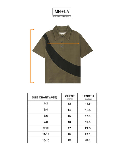 LITTLE HUMAN™ ARC S/S POLO SHIRT IN OLIVE